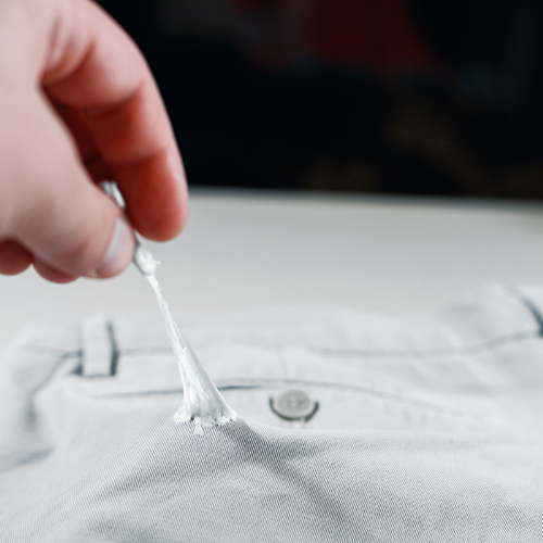 gum stuck to jeans